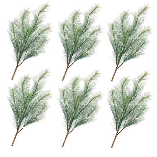 Long Needle Pine Spray, 6ct. By Melrose | 2 ft | Michaels®